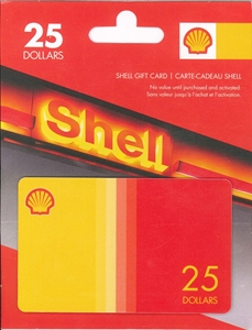 Shell Gift Card-Store. $25.00 Shell Gift Card Affixed to Backer (Bundle of  30)